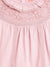 Blue Giraffe Girls Pink Solid Round Neck Dress