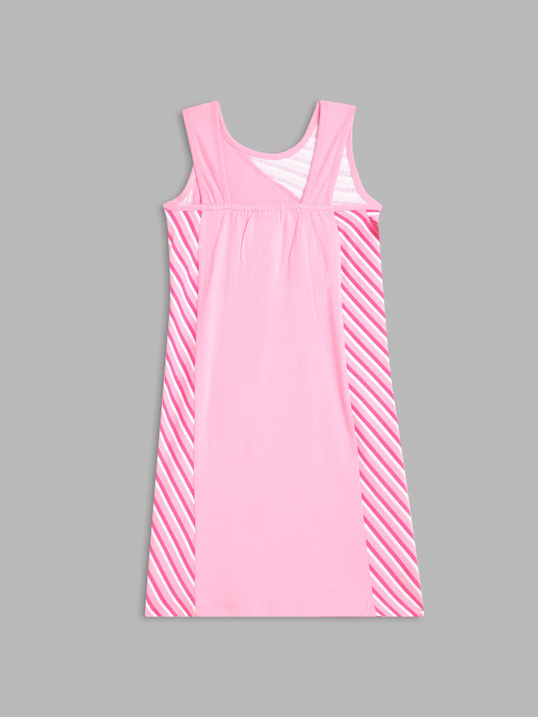 Blue Giraffe Girls Pink Solid V Neck Dress