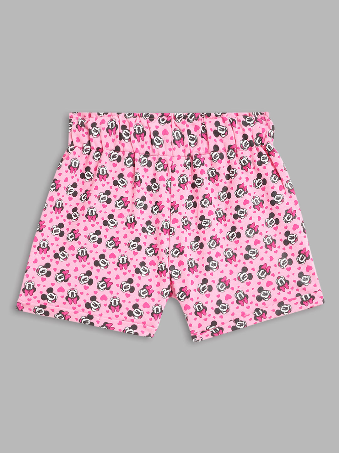 Blue Giraffe Girls Peach Solid Regular Fit Shorts