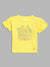 Blue Giraffe Girls Yellow Solid Round Neck TShirt