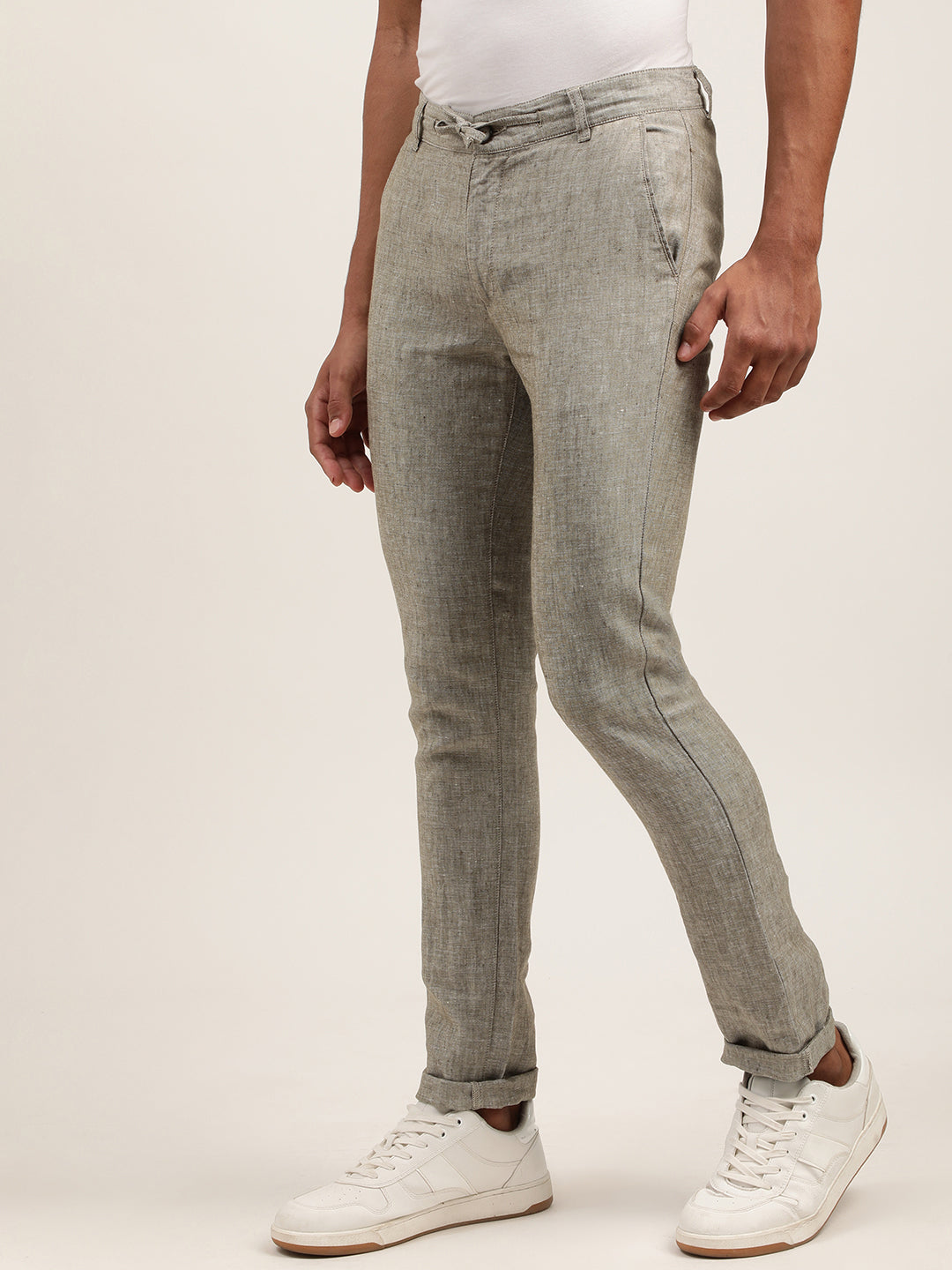 Solid Grey Linen Trouser, Regular Fit at Rs 950 in Bengaluru | ID:  2851926830691