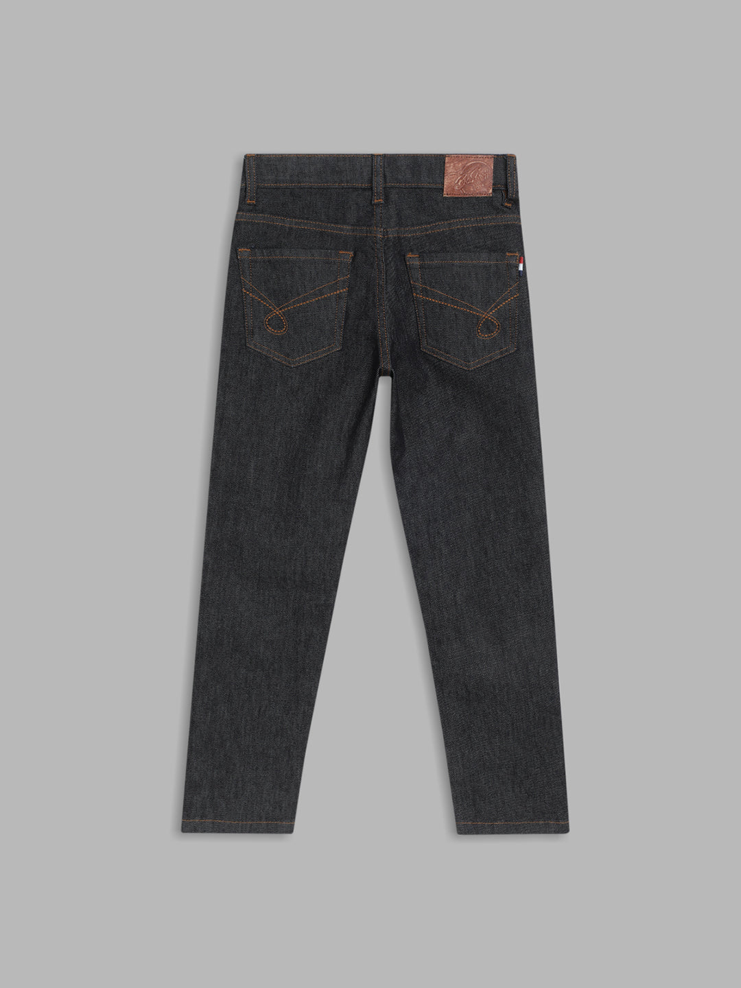 Blue Giraffe Boys Blue Solid Straight Fit Jeans