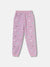 Blue Giraffe Girls Lilac Printed Regular Fit Sweatpant