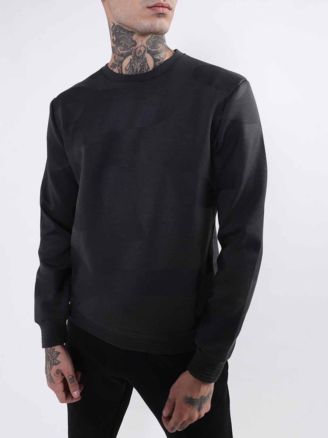 Antony Morato Men Black Printed Sweatshirt