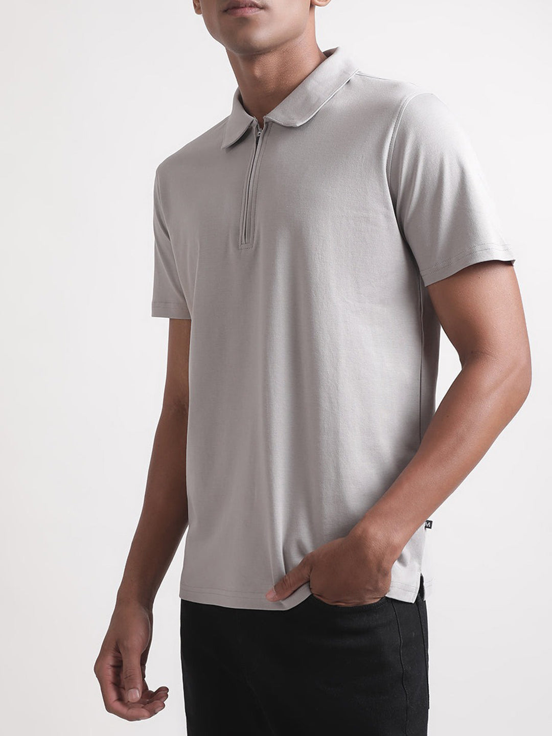 Matinique Grey Regular Fit Polo T-Shirt