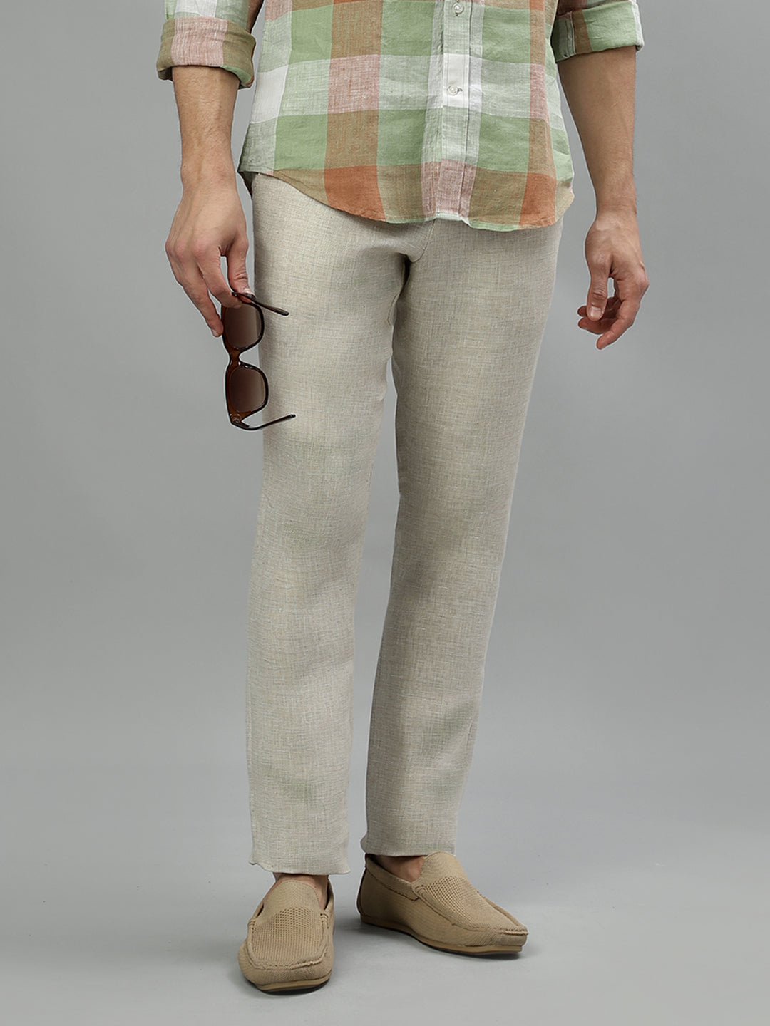 Textured flowy trousers - Woman | MANGO OUTLET India