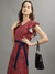 Iconic Women Red Printed V Neck Dress