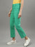 Iconic Women Green Solid Straight Fit Trouser