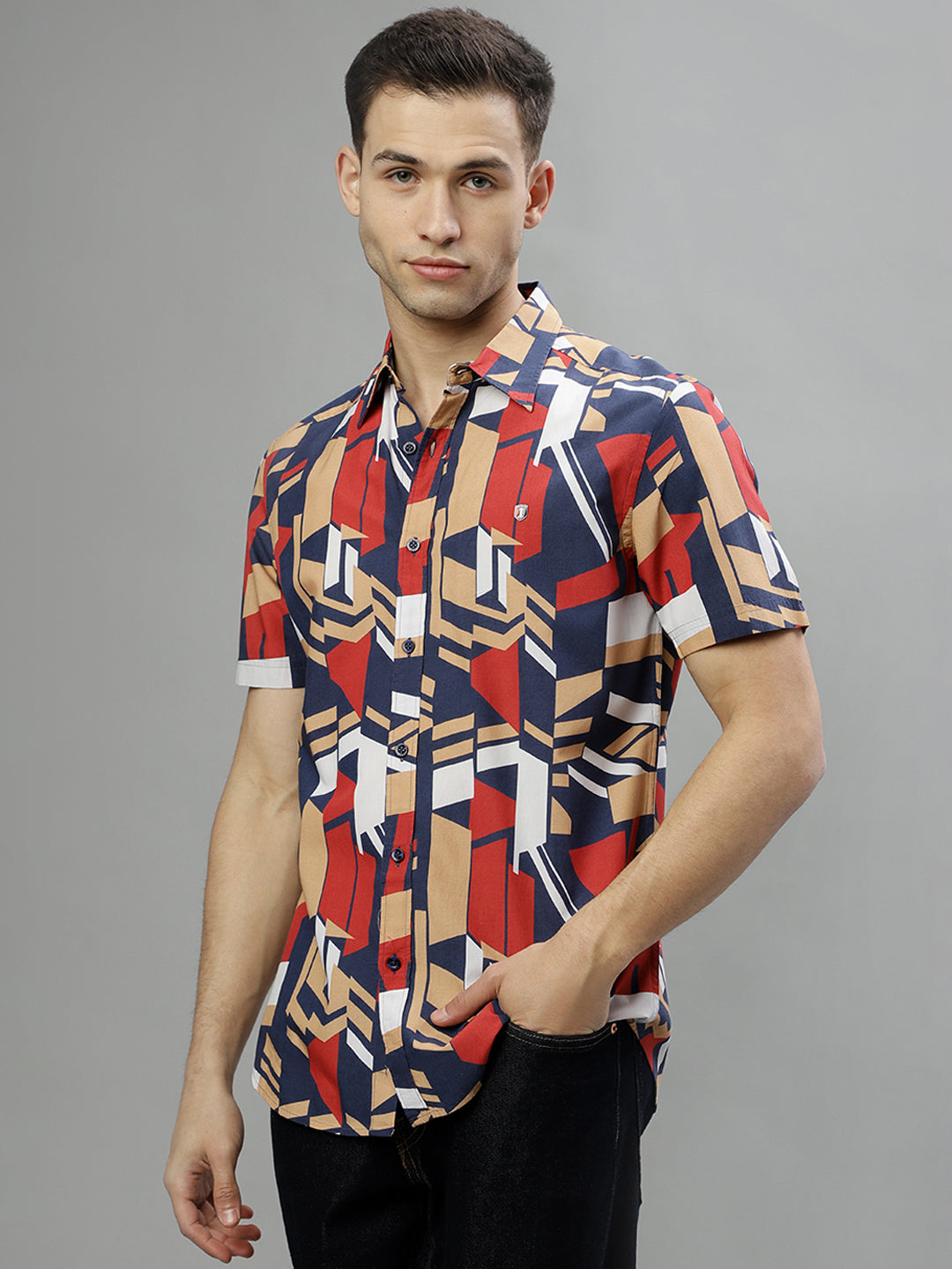 Iconic Multi Printed Regular Fit Shirt