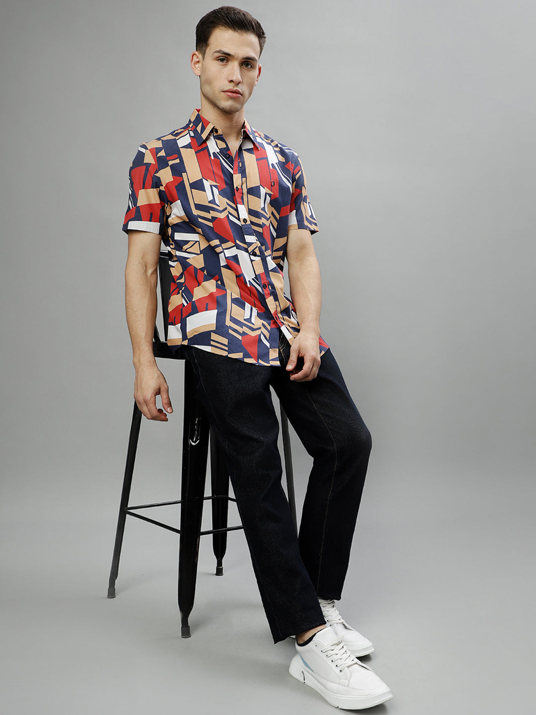 Iconic Multi Printed Regular Fit Shirt