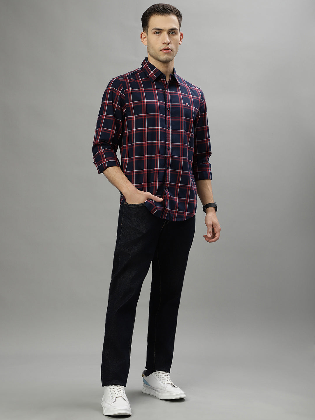 Iconic Multi Checked Regular Fit Shirt