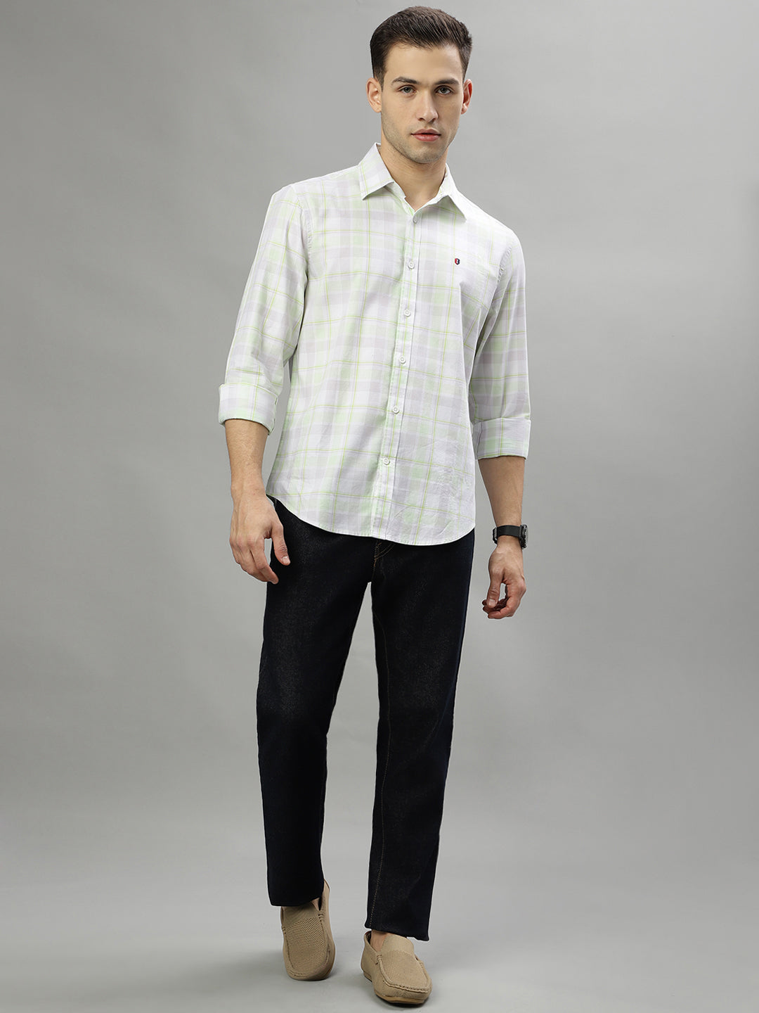 Iconic Multi Checked Regular Fit Shirt