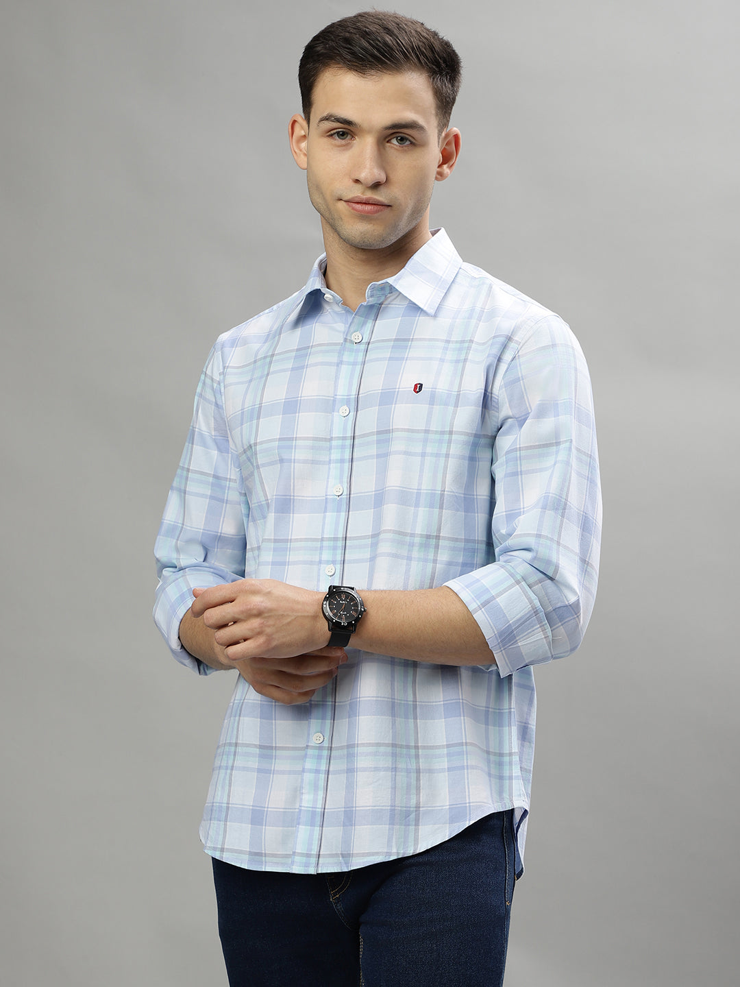 Iconic Multicolor Fashion Checked Regular Fit Shirt