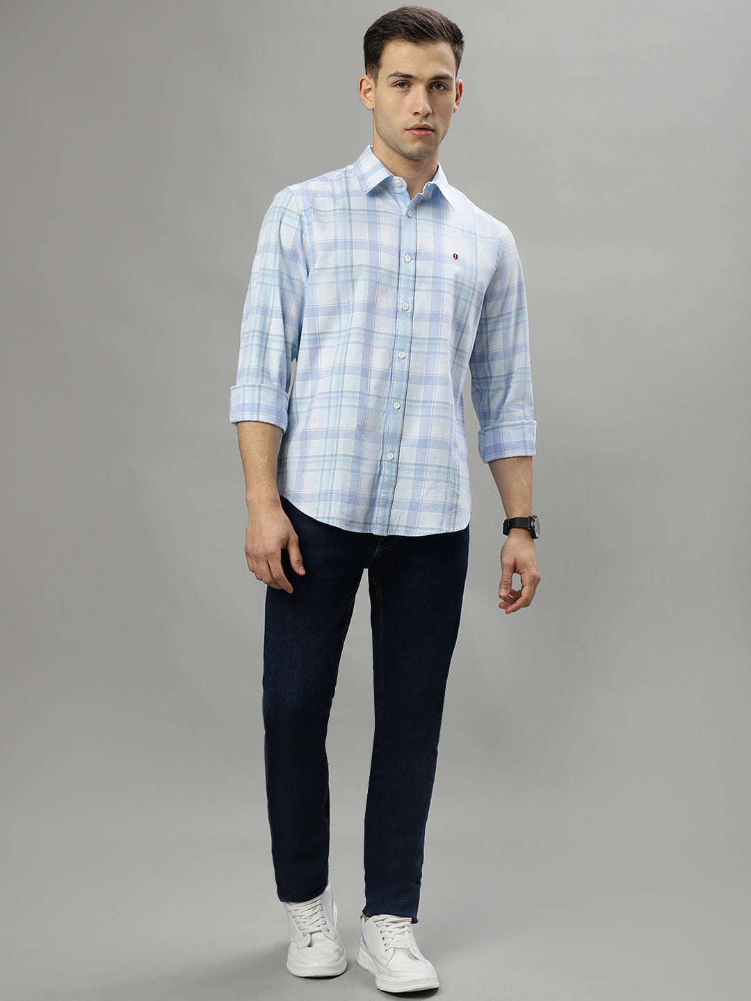 Iconic Multicolor Fashion Checked Regular Fit Shirt