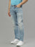 Iconic Men Light Blue Solid Slim Fit Jeans