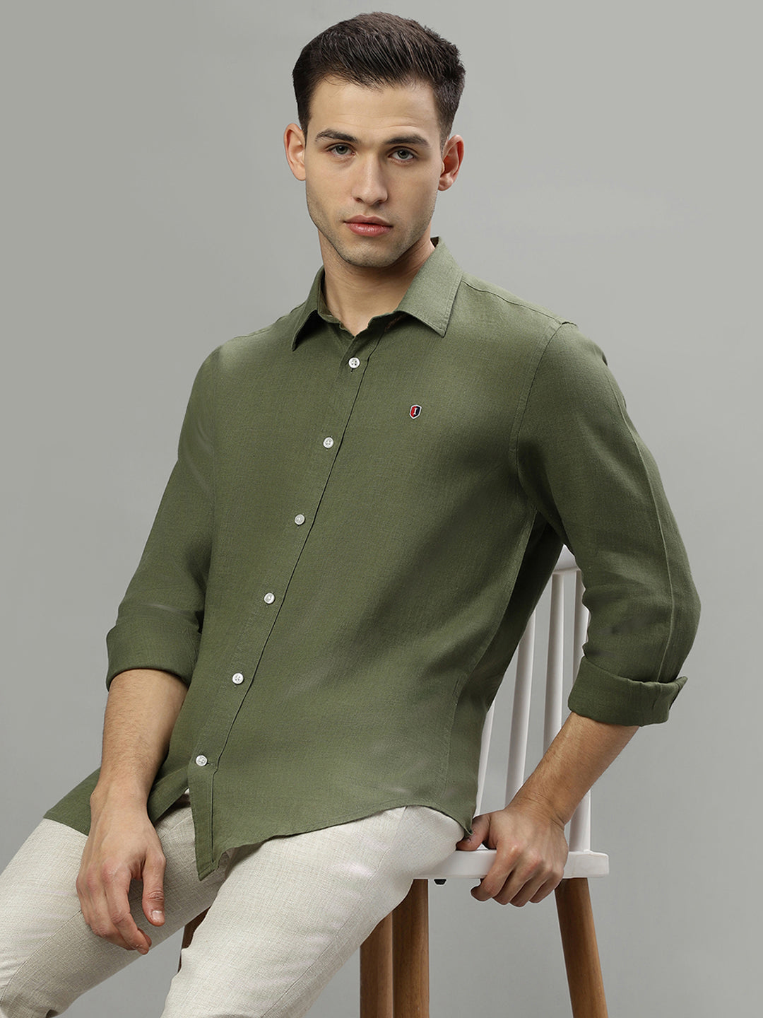 Iconic Olive Regular Fit Shirt