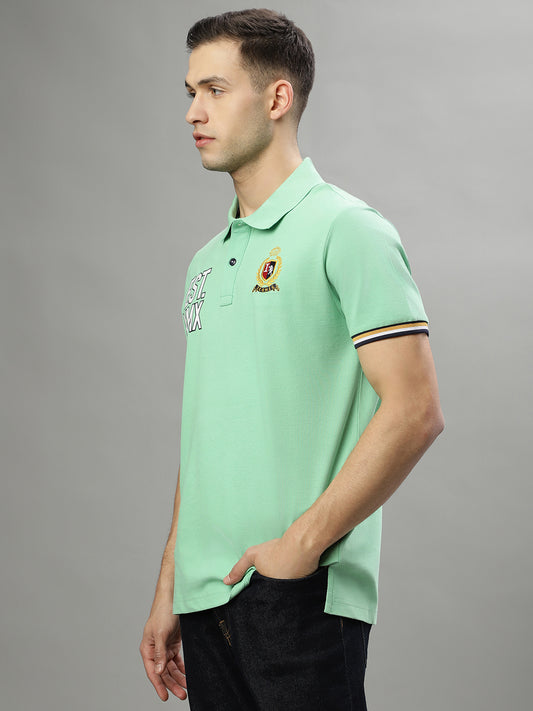 Iconic Green Logo Regular Fit Polo T-Shirt