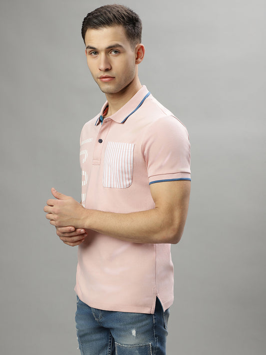 Iconic Pink Logo Regular Fit Polo T-Shirt