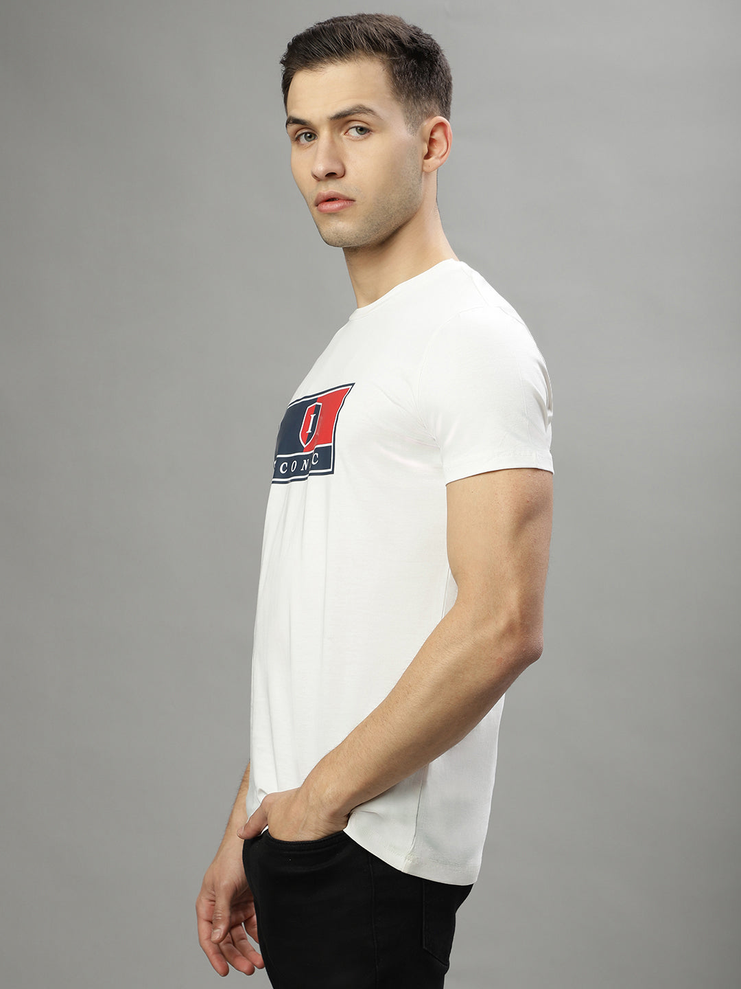 Iconic White Logo Regular Fit T-Shirt