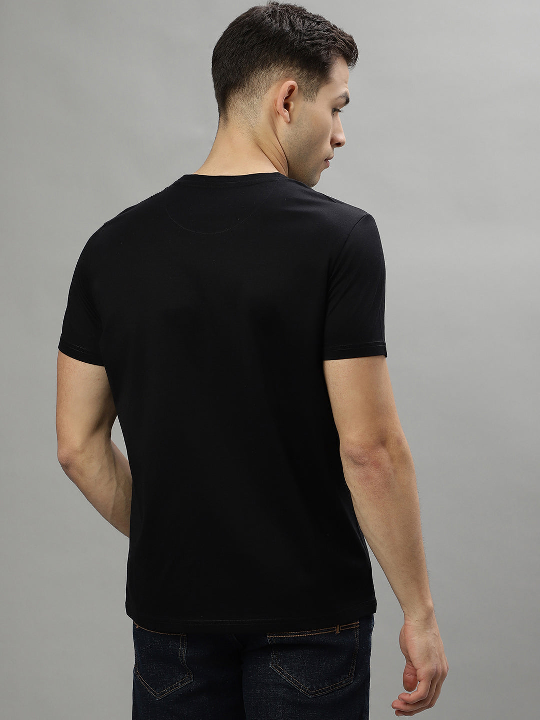 Iconic Black Logo Regular Fit T-Shirt