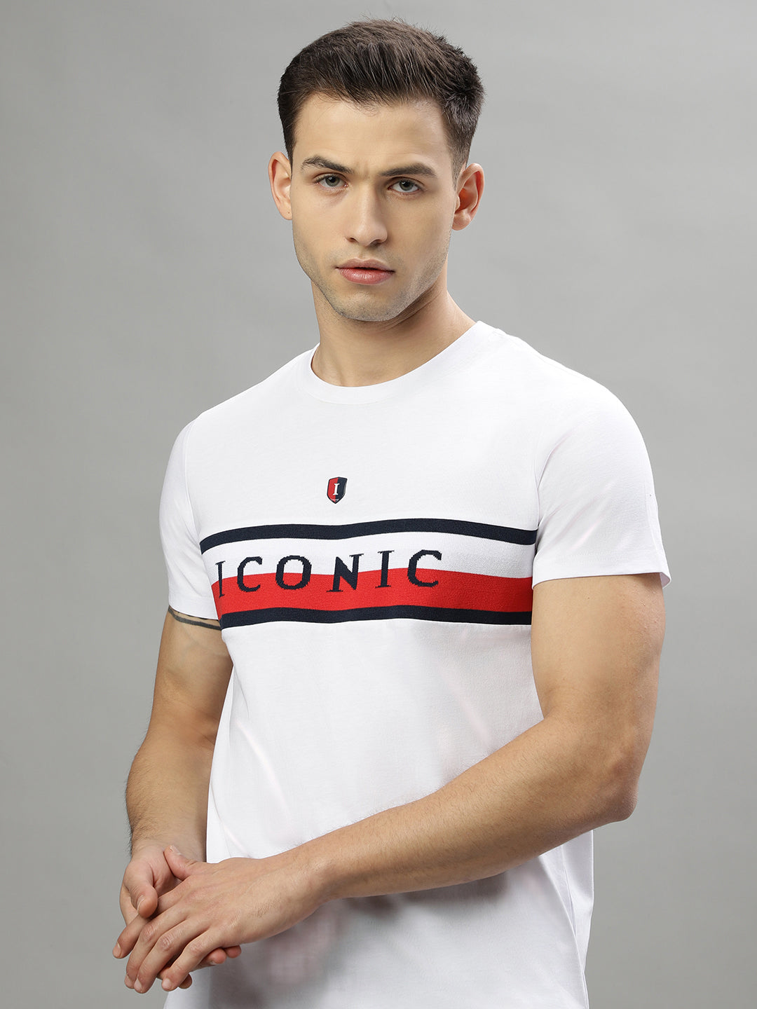 Iconic White Logo Regular Fit T-Shirt