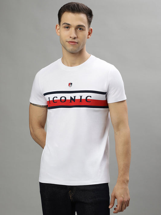 Iconic White Logo Regular Fit T-Shirt