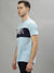 Iconic Blue Printed Regular Fit T-Shirt