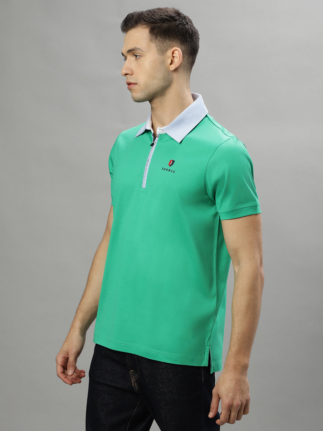 Iconic Green Logo Regular Fit Polo T-Shirt