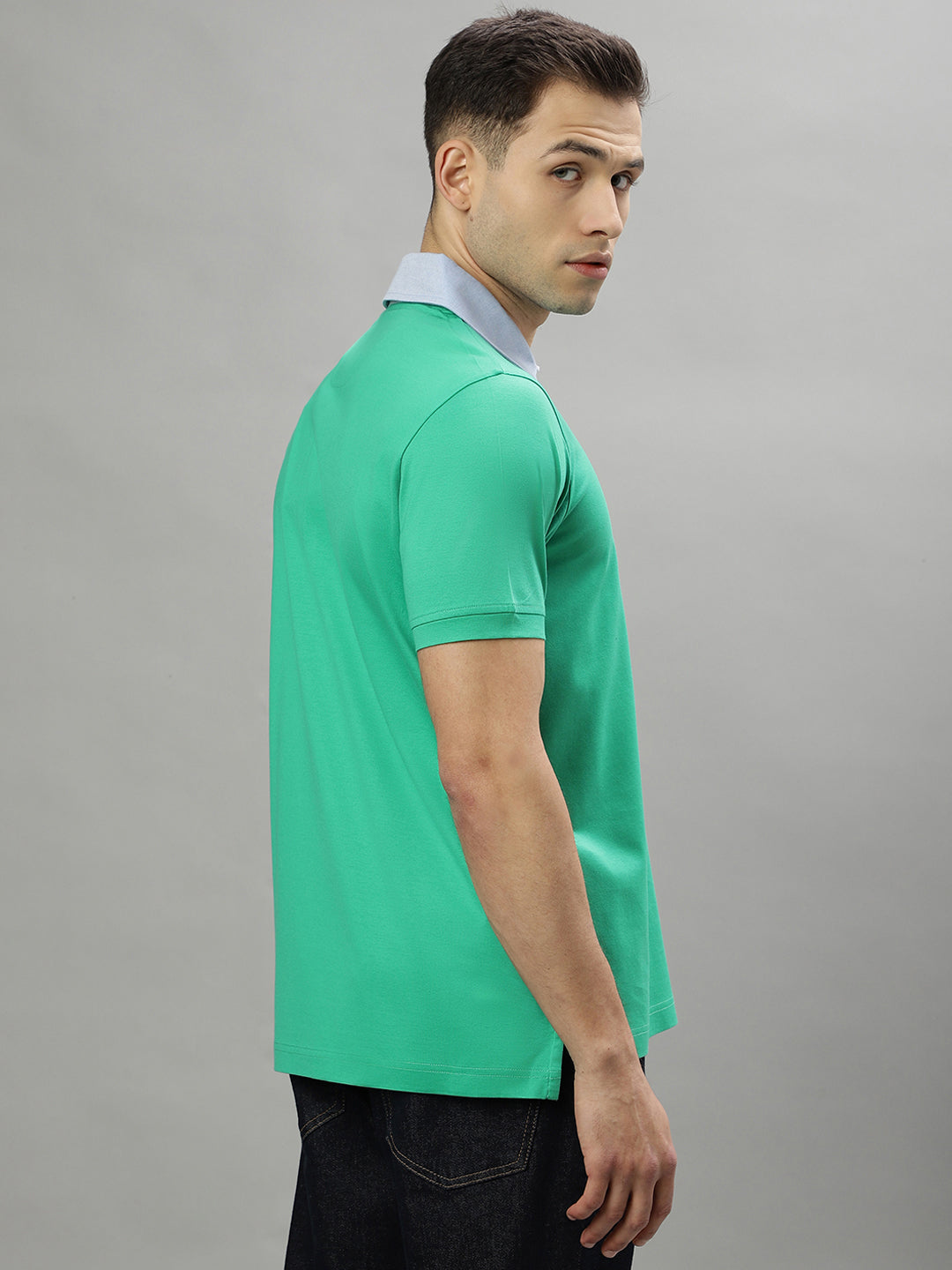 Iconic Green Logo Regular Fit Polo T-Shirt