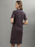 Iconic Women Multi Striped Round Neck Dress