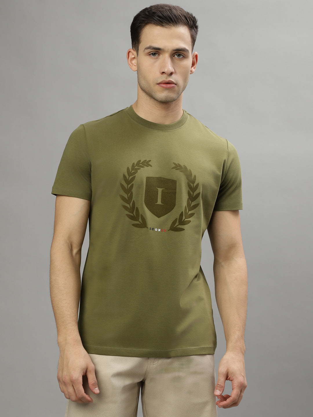 Iconic Olive Logo Regular Fit T-Shirt