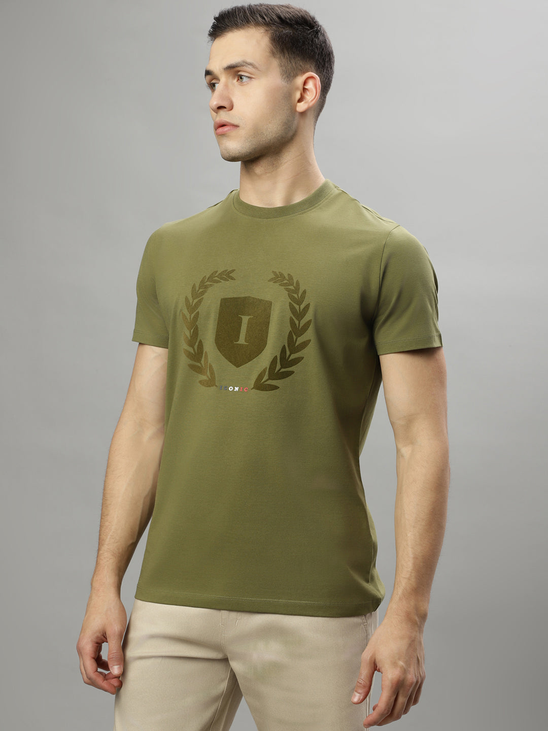 Iconic Olive Logo Regular Fit T-Shirt