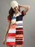 Iconic Women Multi Striped Collar Dress