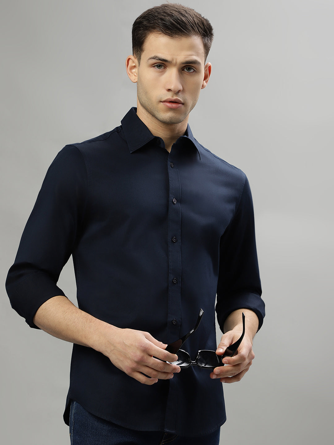 Iconic Blue Fashion Slim Fit Shirt