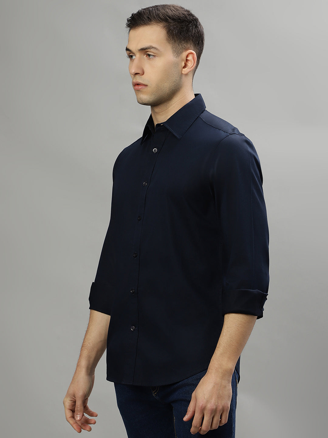 Iconic Blue Fashion Slim Fit Shirt