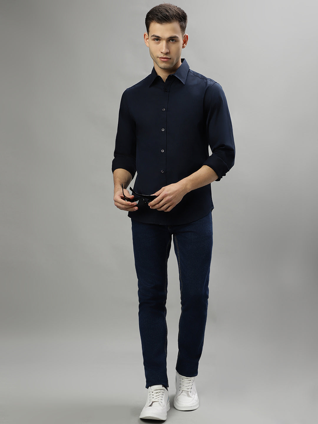 Iconic Blue Fashion Slim Fit Shirt