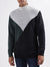 Lindbergh Men Colour Blocked Full Sleeves Turtle Neck Sweater