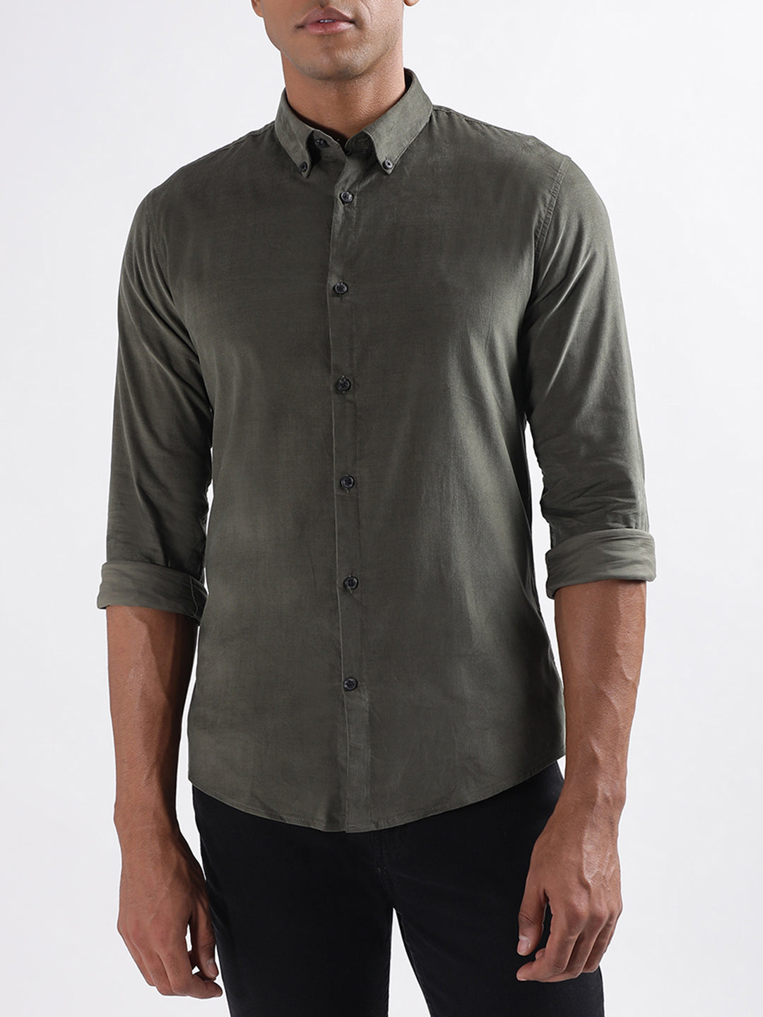 Lindbergh Olive Slim Fit Shirt