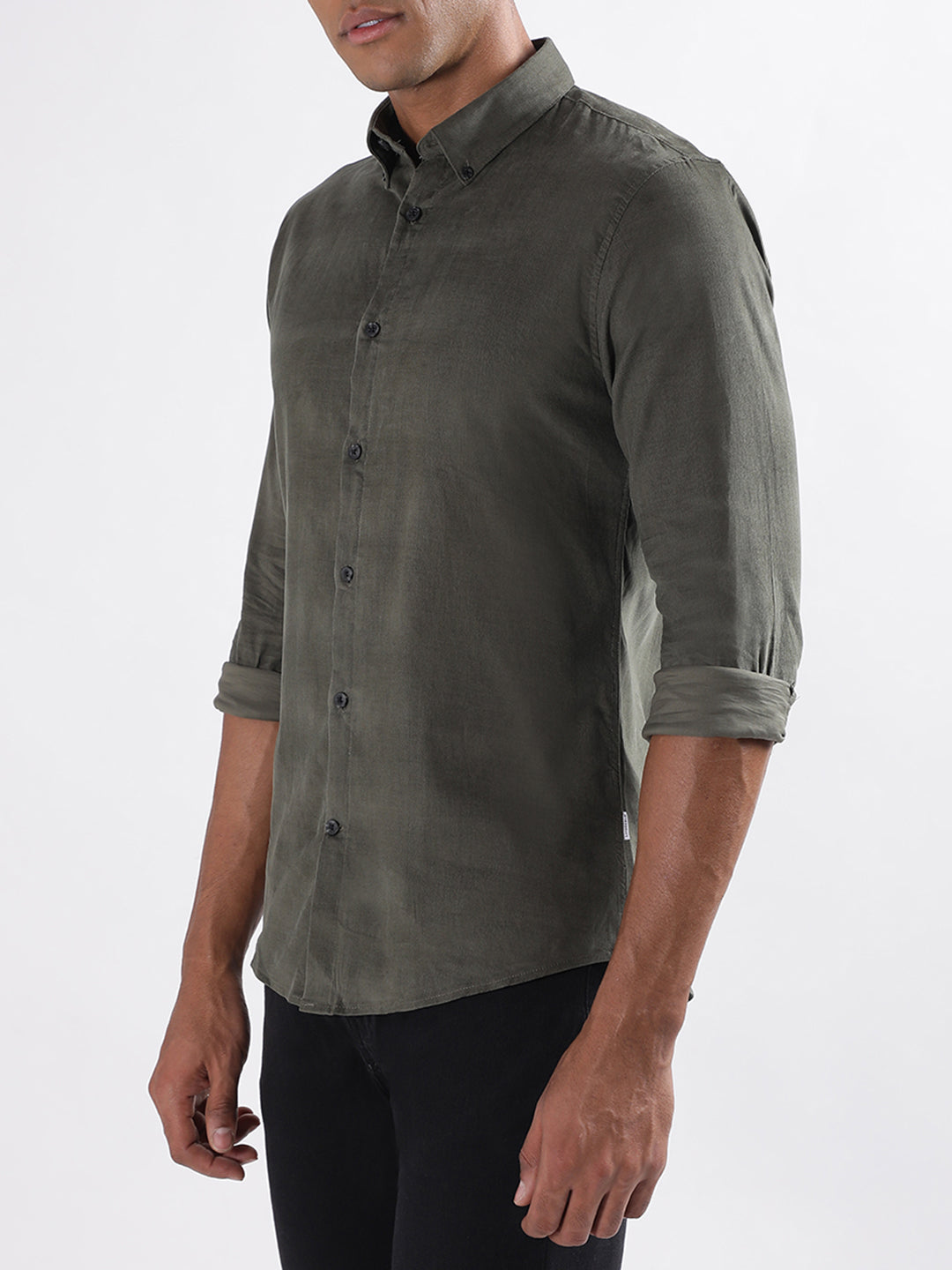 Lindbergh Olive Slim Fit Shirt