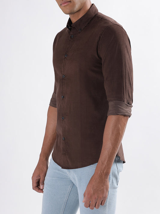 Lindbergh Brown Slim Fit Shirt