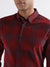 Lindbergh Burgundy Checked Slim Fit Shirt