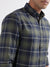 Lindbergh Olive Checked Relaxed Fit Shirt