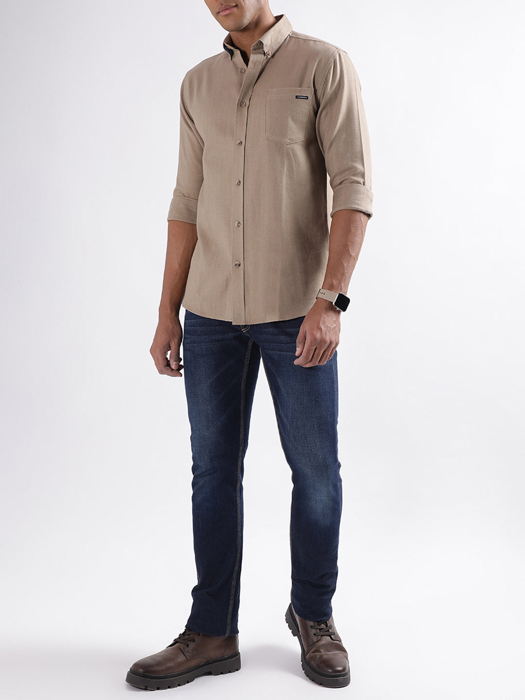 Lindbergh Brown Relaxed Fit Shirt