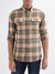 Lindbergh Olive Checked Relaxed Fit Shirt