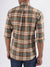 Lindbergh Olive Checked Relaxed Fit Shirt