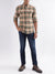 Lindbergh Olive Checked Relaxed Fit Shirt