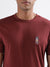 Lindbergh Burgundy Relaxed Fit T-Shirt