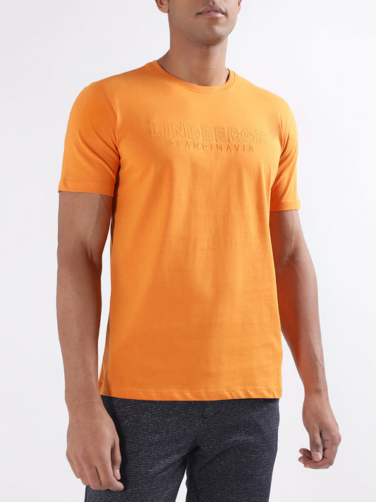 Lindbergh Rust Logo Relaxed Fit T-Shirt