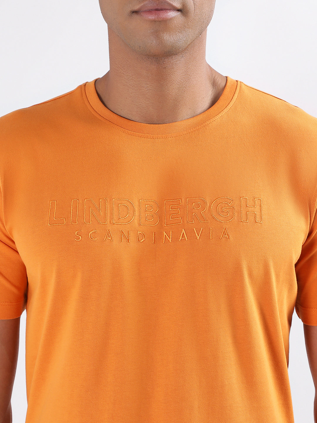 Lindbergh Rust Logo Relaxed Fit T-Shirt