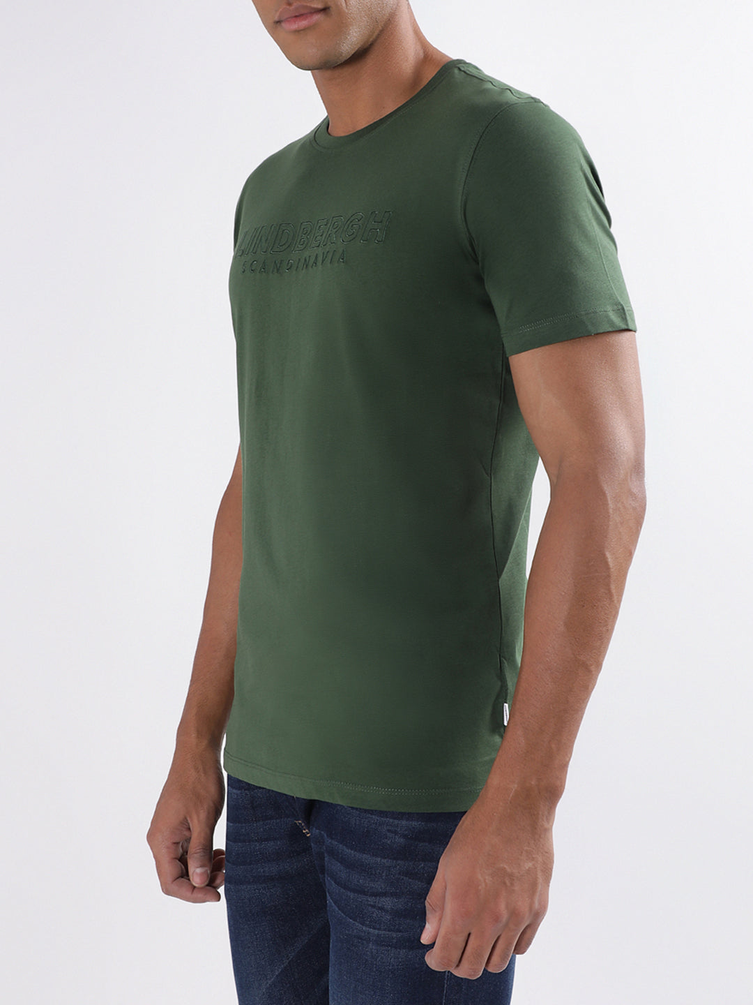 Lindbergh Green Logo Relaxed Fit T-Shirt